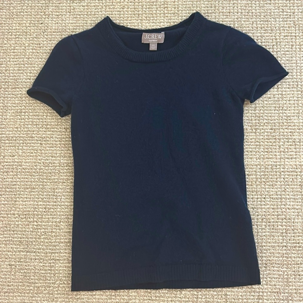 J. Crew Cashmere Relaxed Short Sleeve Sweater
